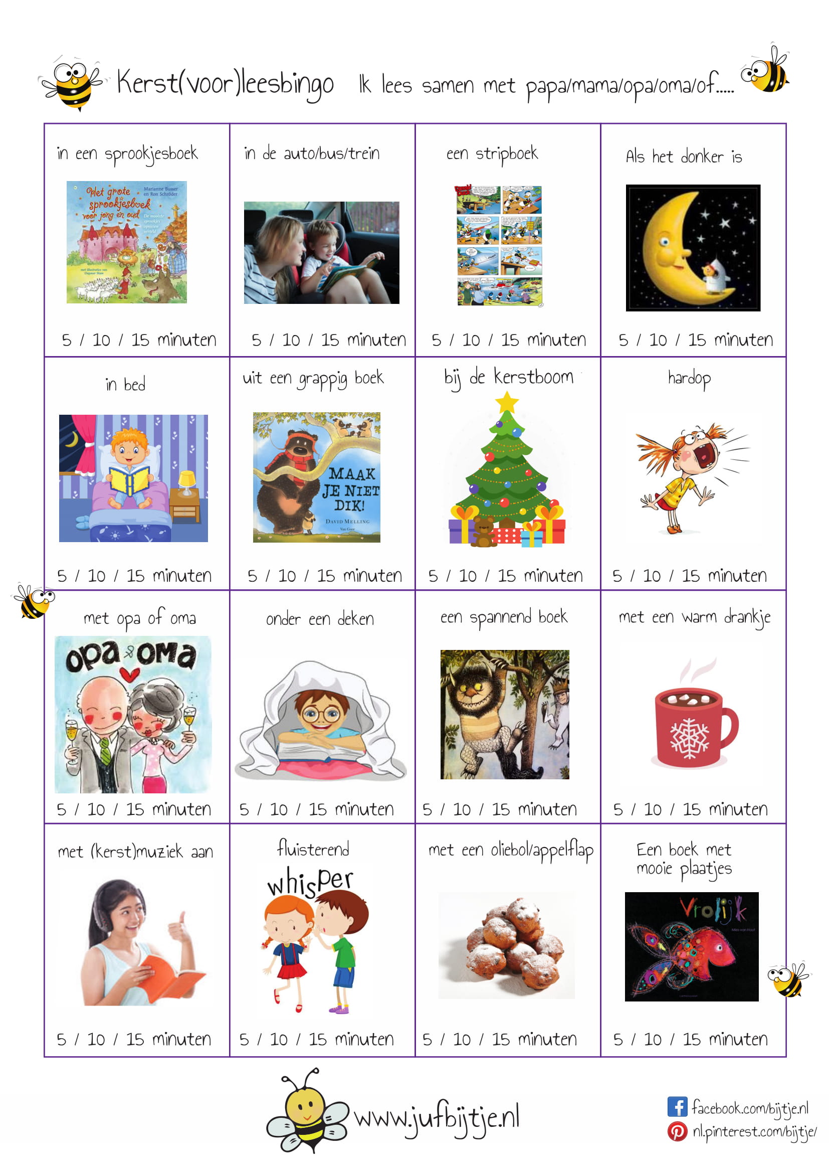 Goede Kerst (voor)lees Bingo – jufbijtje.nl NM-99